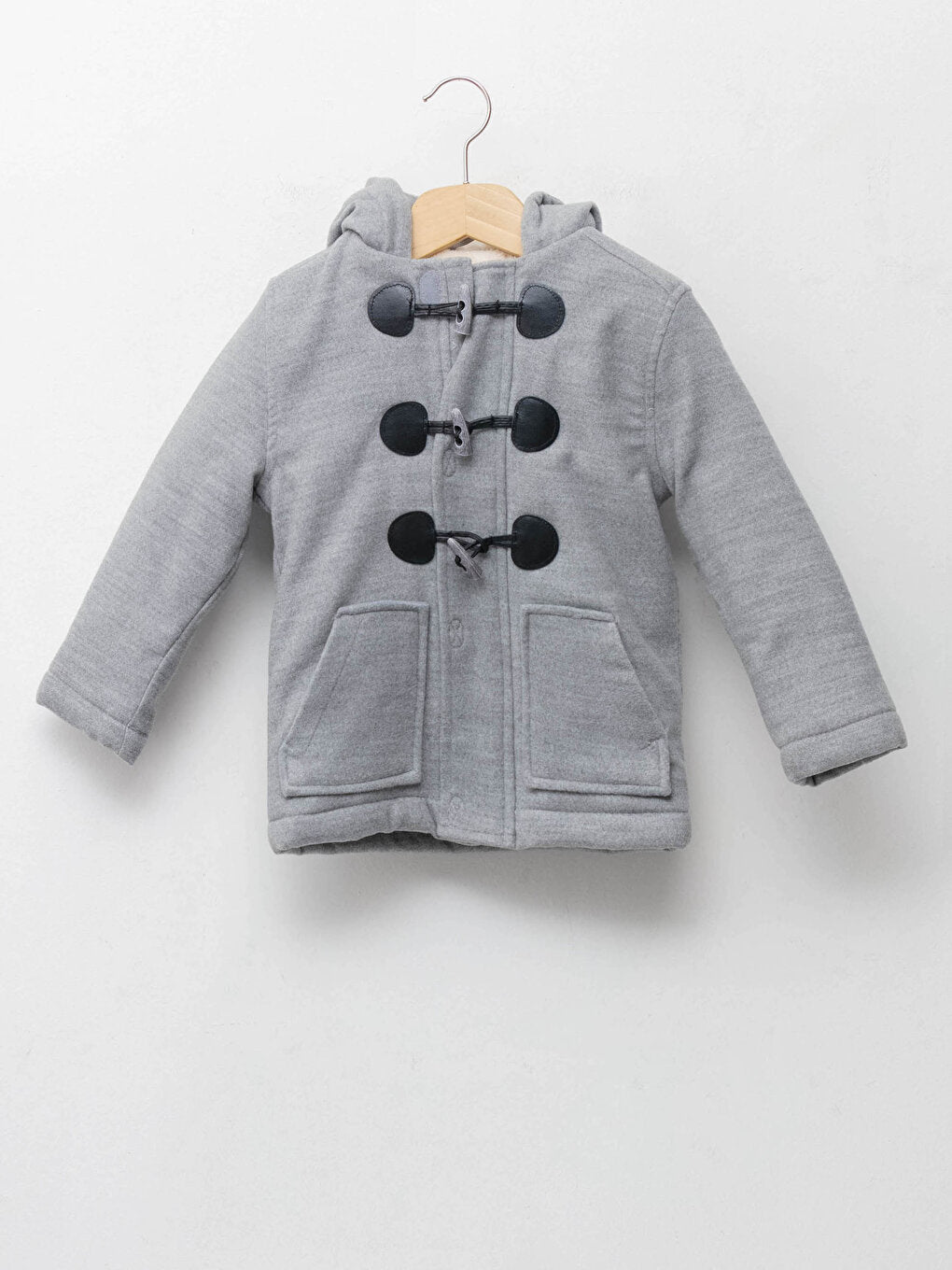 Hooded Basic Long Sleeve Baby Boy Coat