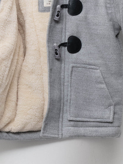 Hooded Basic Long Sleeve Baby Boy Coat