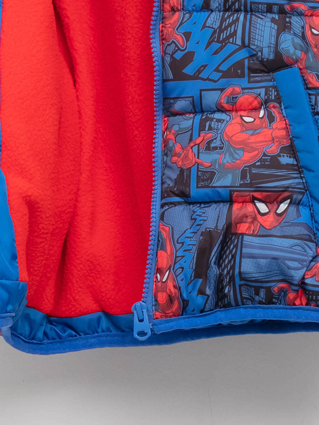 Hooded Spiderman Printed Boy's Puffer Coat