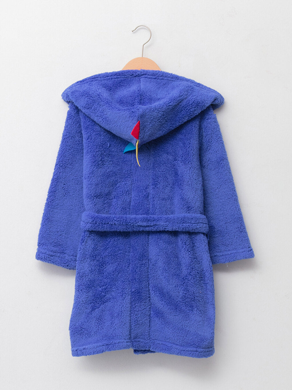 Hooded Basic Long Sleeve Plush Boy's Dressing Gown