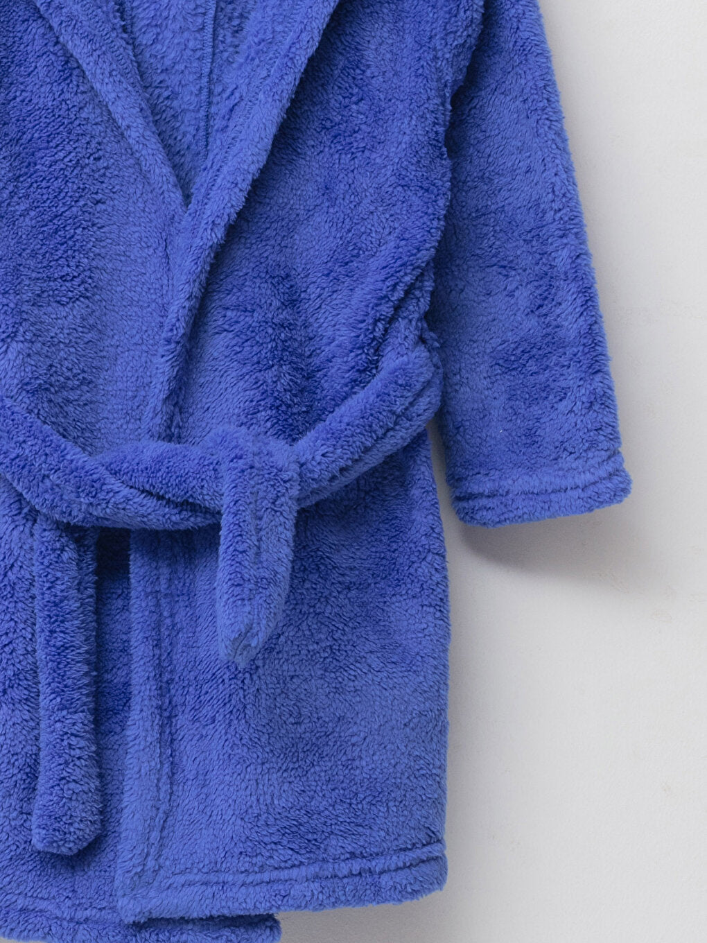 Hooded Basic Long Sleeve Plush Boy's Dressing Gown