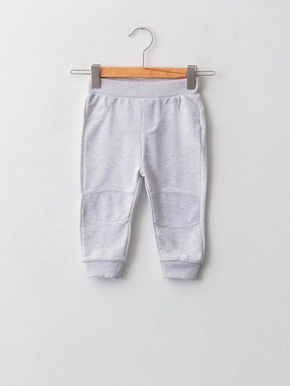 Basic Baby Boy Trousers with Elastic Waist