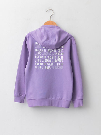 Hooded Printed Long Sleeve Boy's Sweatshirt