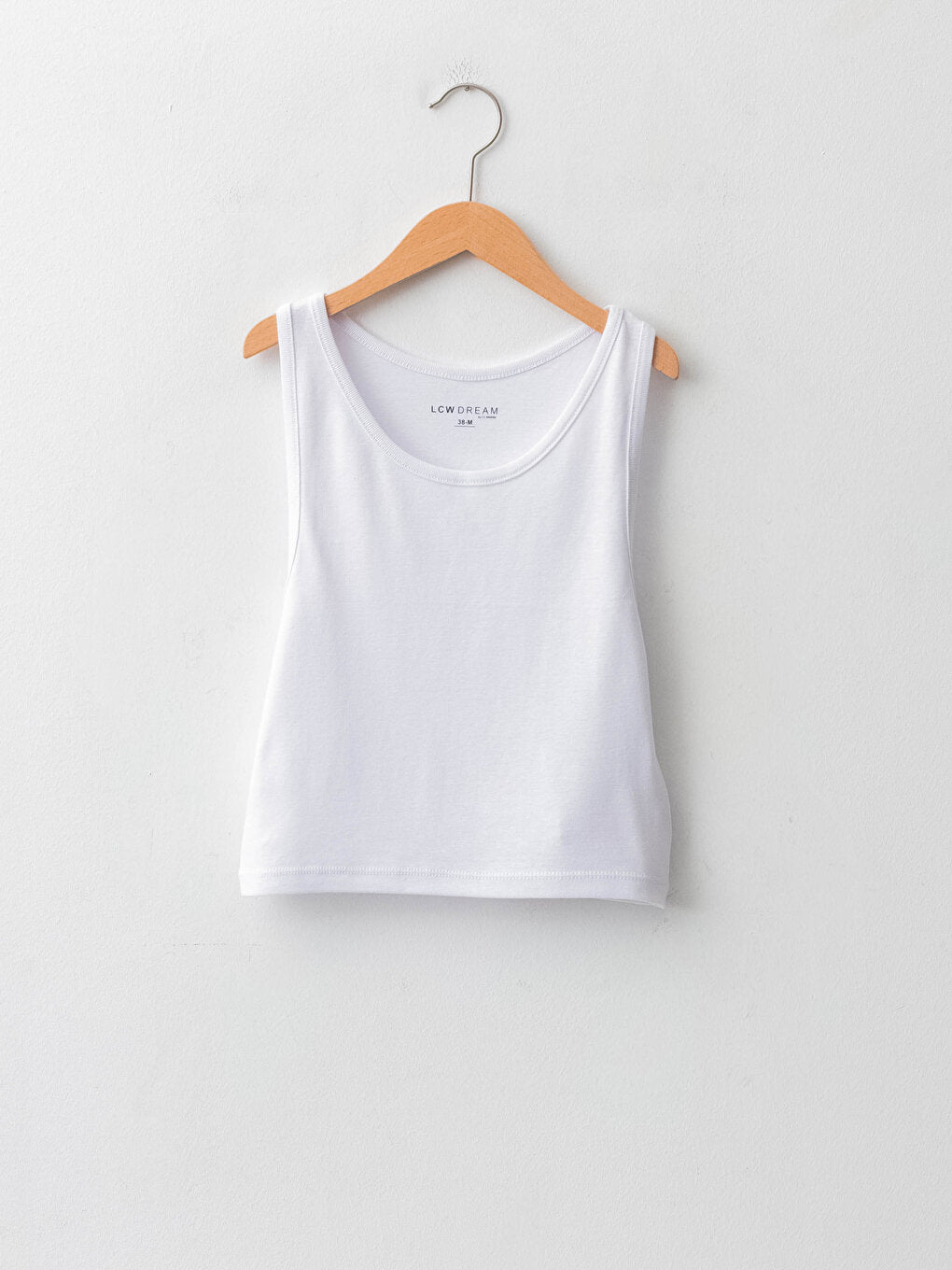 U-Neck Strap Plain Cotton Women's Undershirt