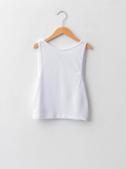 U-Neck Strap Plain Cotton Women's Undershirt