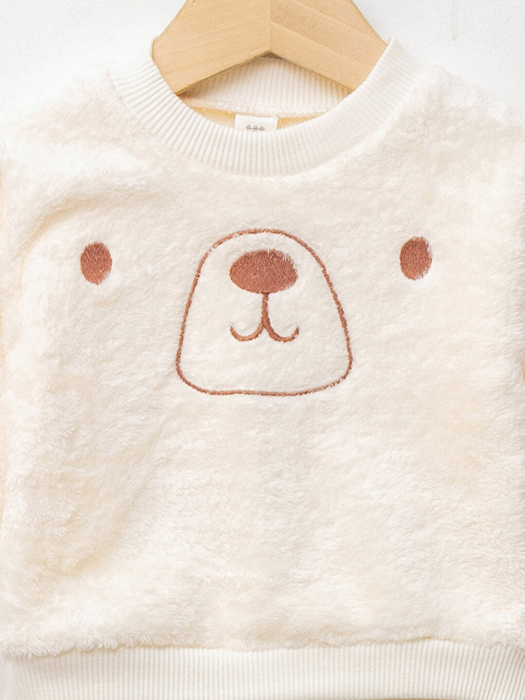 Crew Neck Long Sleeve Baby Boy T-Shirt with Embroidery Detail