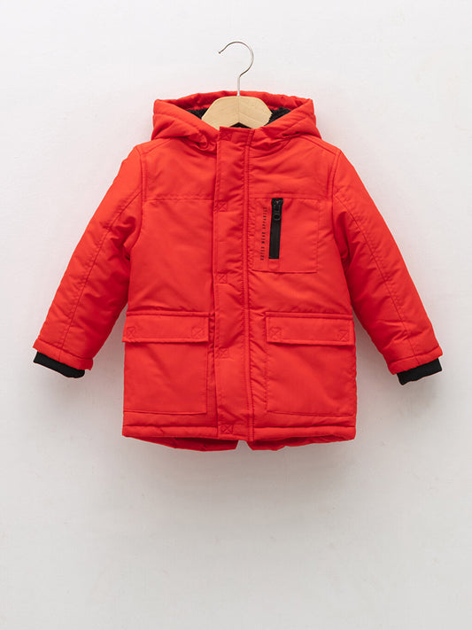 Hooded Basic Long Sleeve Baby Boy Coat