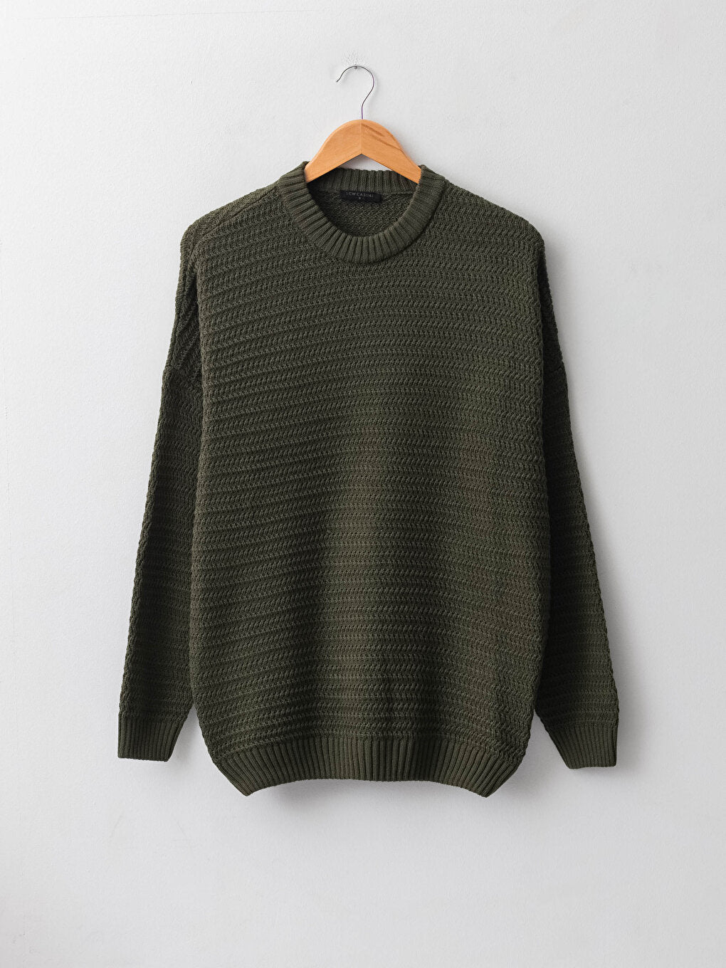 Crew Neck Long Sleeve Thick Men's Knitwear Sweater