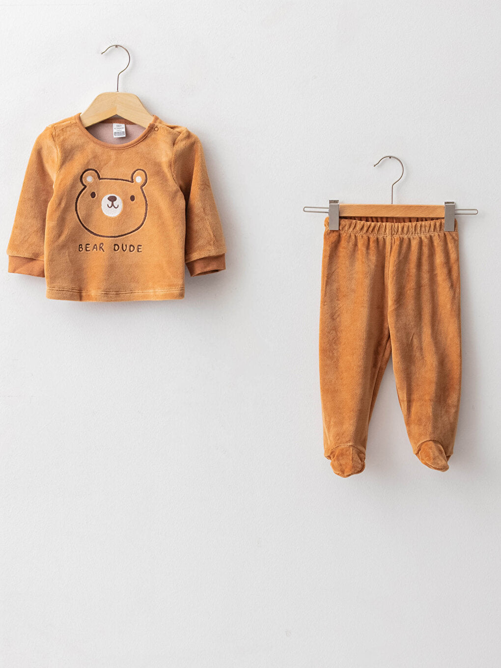 Crew Neck Long Sleeve Printed Baby Boy Sweatshirt and Jogger Pants 2-Piece Set