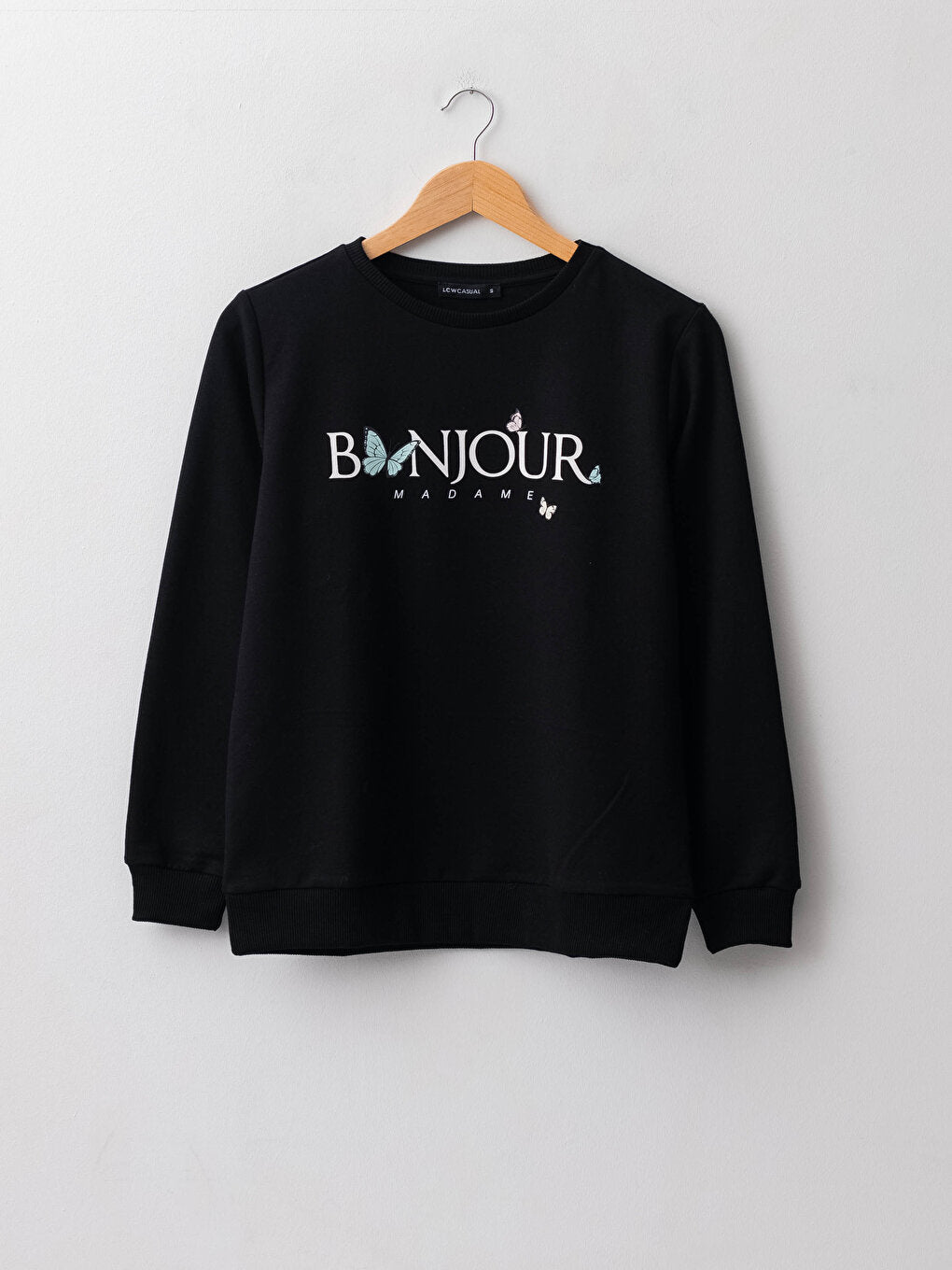 Crew Neck Printed Long Sleeve Women's Sweatshirt