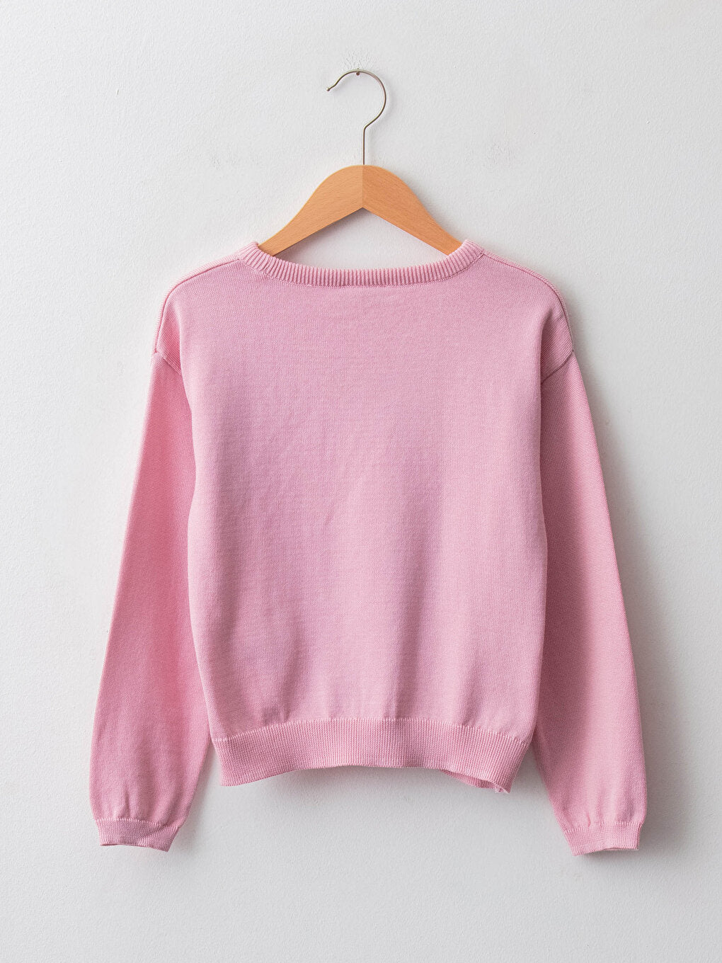 Crew Neck Patterned Long Sleeve Girl's Knitwear Sweater