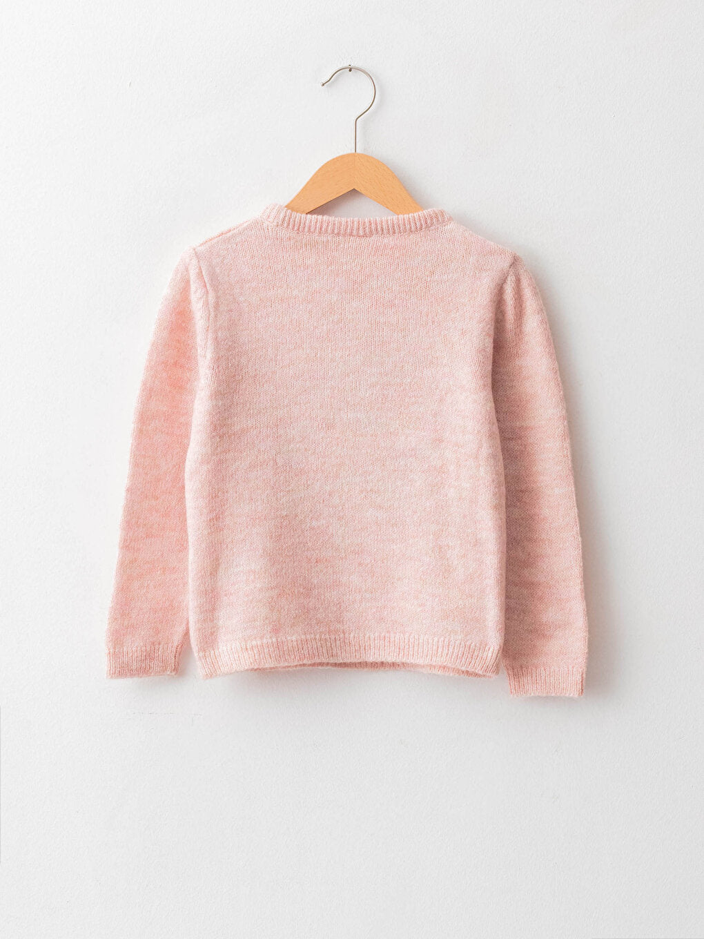 Crew Neck Patterned Long Sleeve Girl's Knitwear Sweater