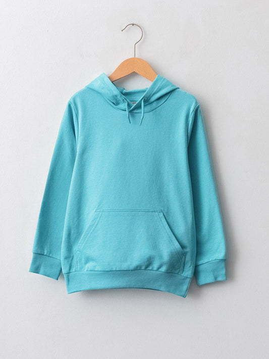 Hooded Printed Long Sleeve Boy's Sweatshirt