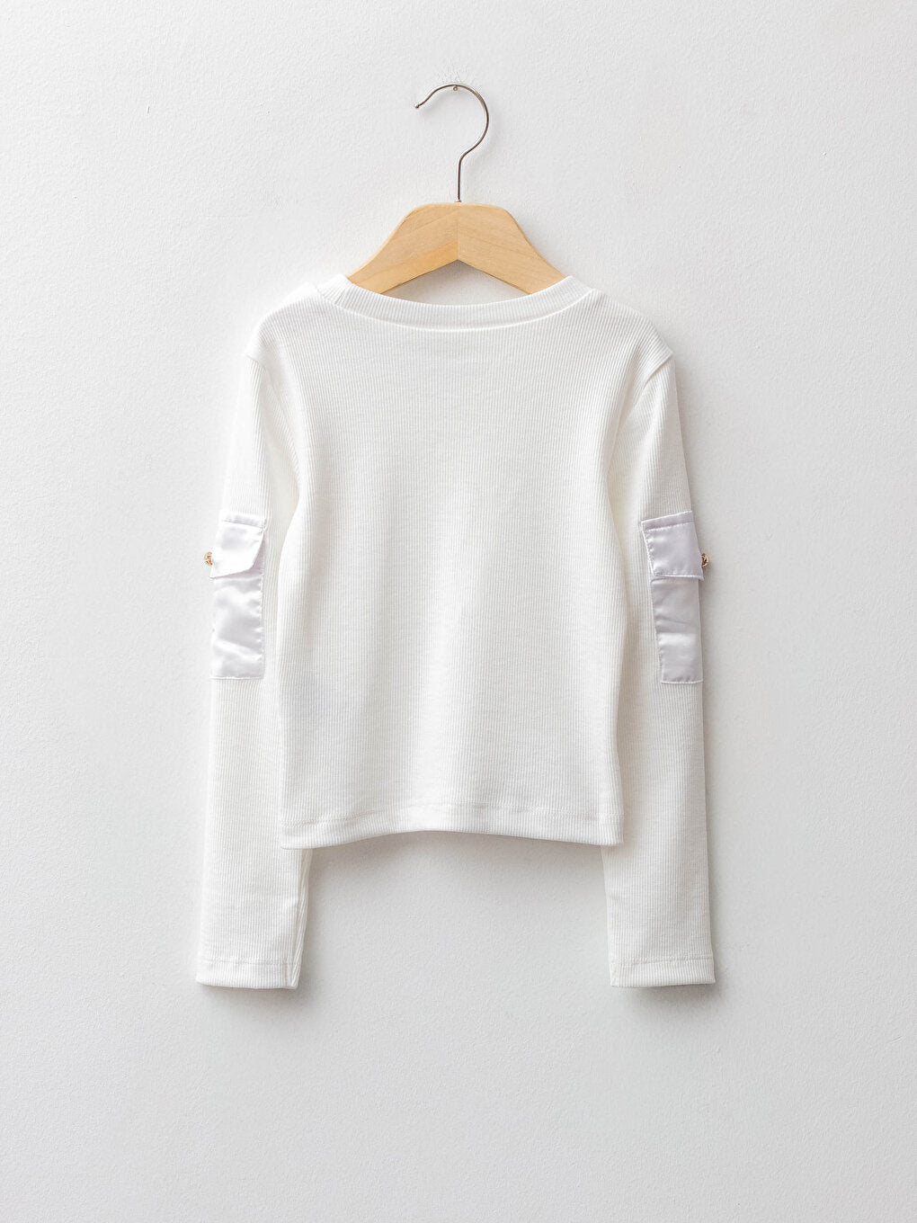 Crew Neck Basic Long Sleeve Girl's T-Shirt