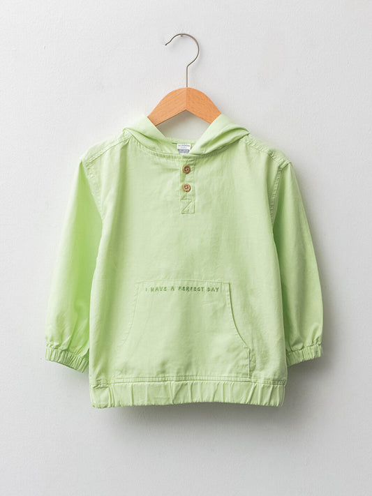 Long Sleeve Embroidered Baby Boy Hoodie