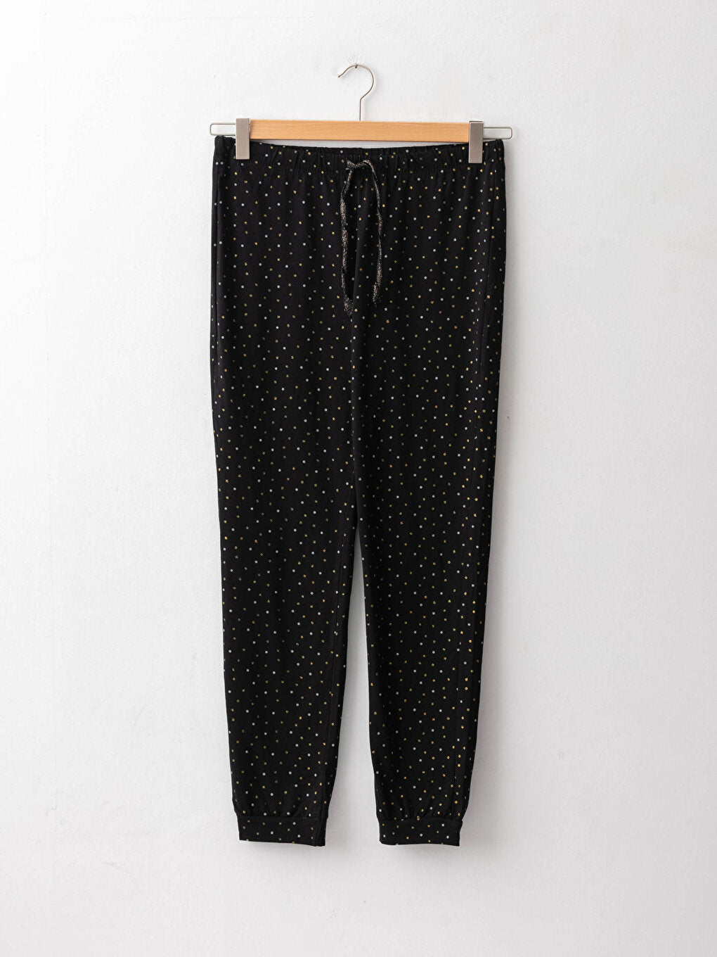 Polka Dot Women's Pajama Bottoms with Elastic Waist