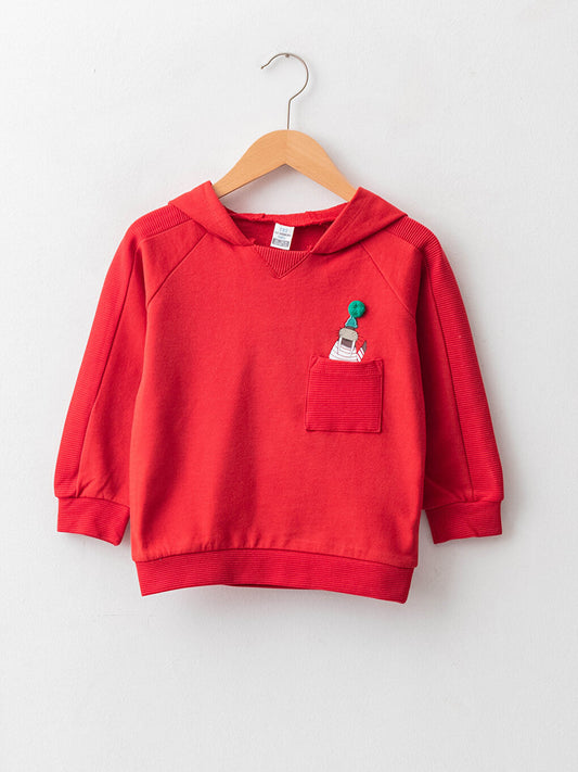 Long Sleeve Printed Baby Boy Hoodie