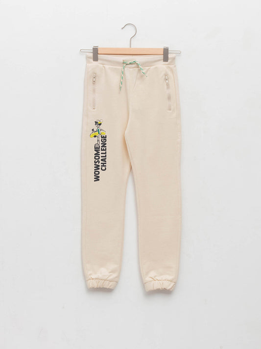 Printed Boys' Jogger Sweatpants with Elastic Waist