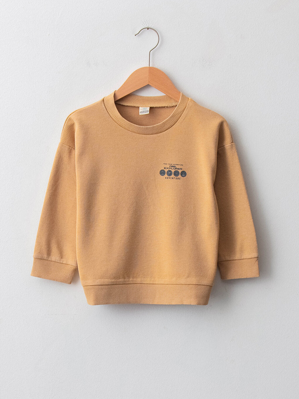 Crew Neck Long Sleeve Printed Baby Boy Sweatshirt