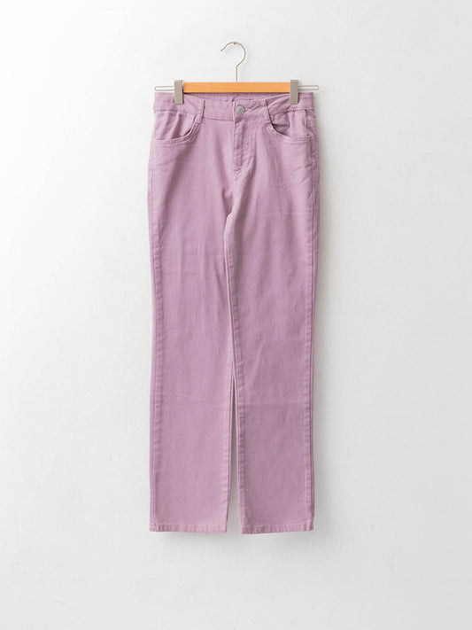 Basic Gabardine Girl's Trousers