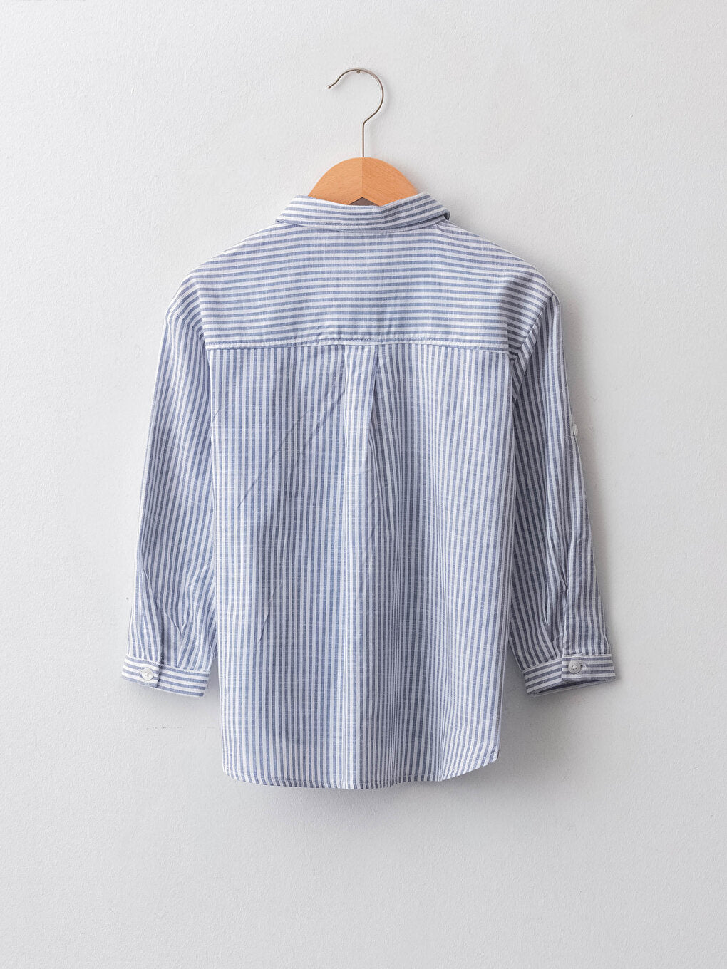 Striped Long Sleeve Poplin Girl's Shirt