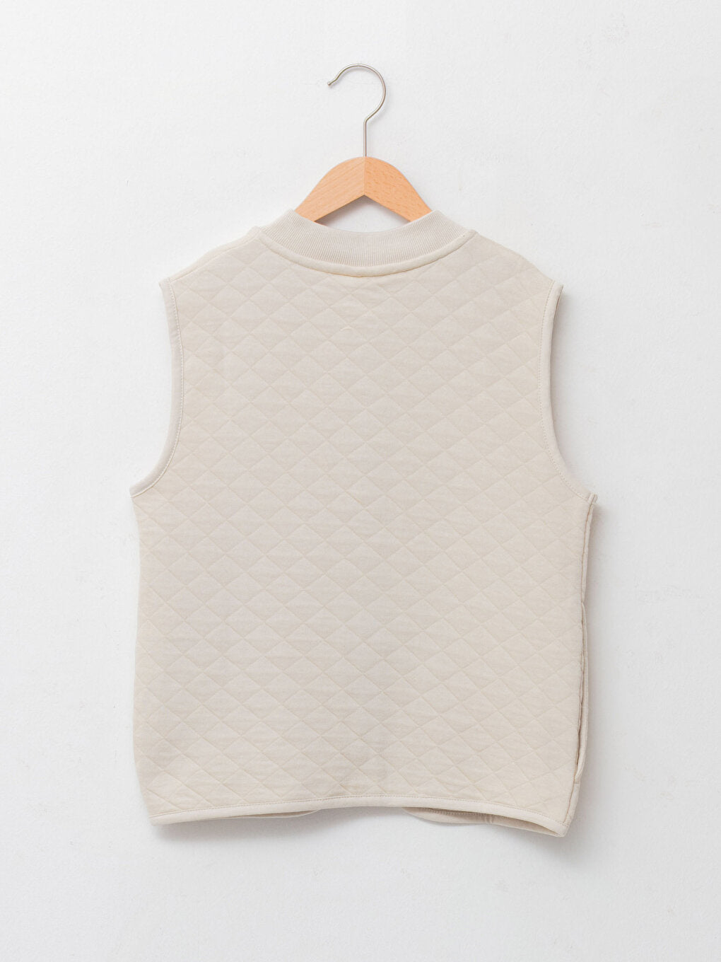 Crew Neck Quilted Patterned Boy's Vest