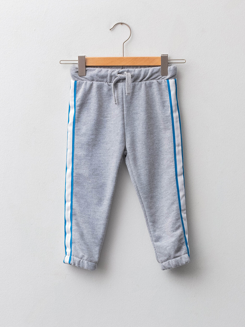 Baby Boy Tracksuit Bottom with Elastic Waist and Side Stripe Detail