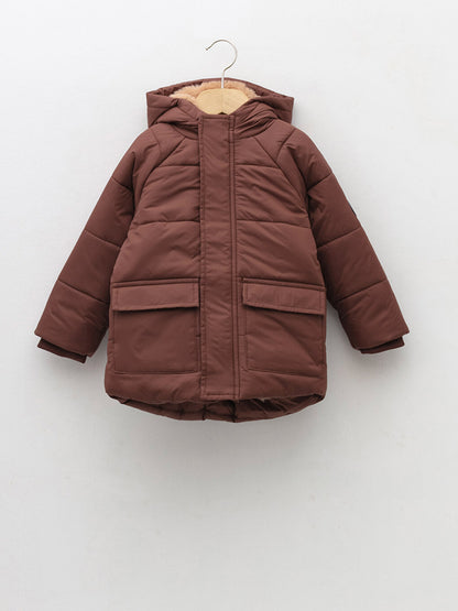 Hooded Basic Long Sleeve Baby Boy Coat