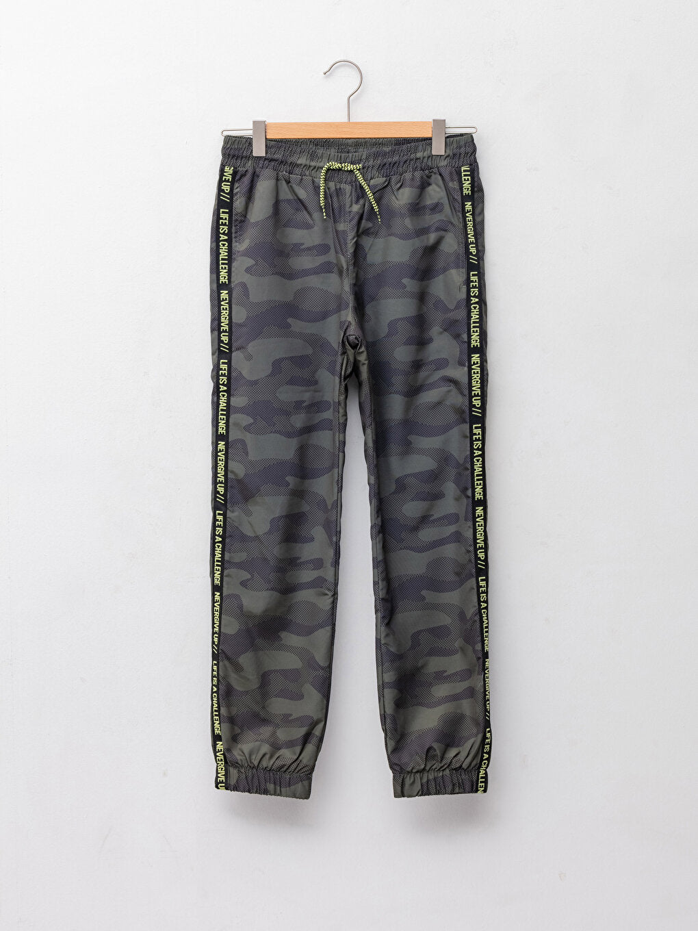 Elastic Waist Camouflage Patterned Fleece Lined Boy's Trousers