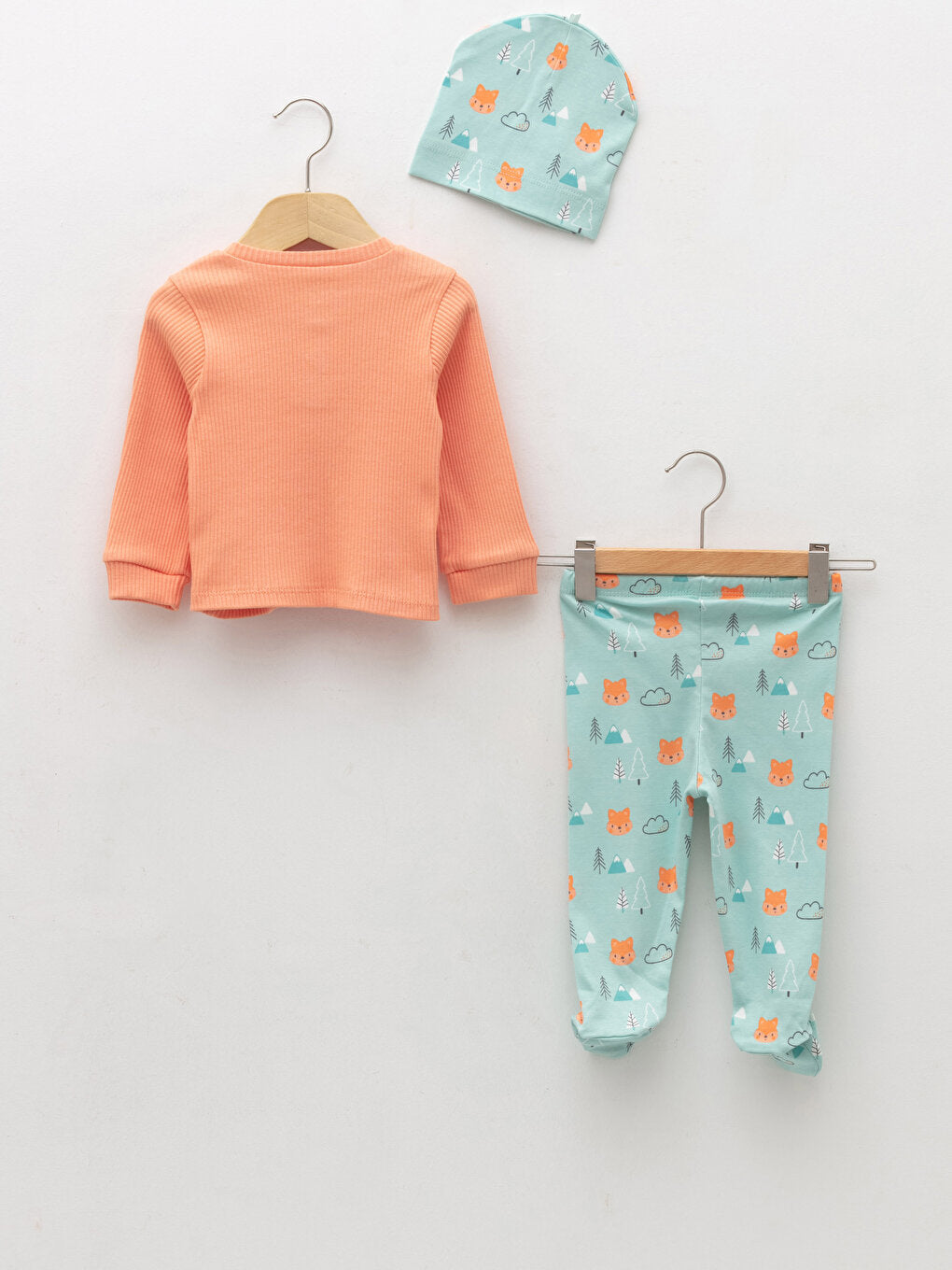 Crew Neck Long Sleeve Printed Baby Boy 3-Piece Set