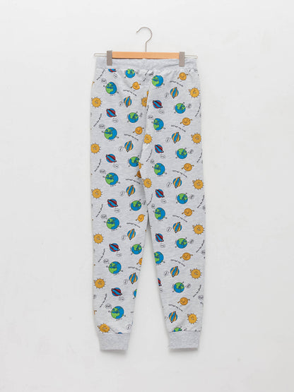 Printed Boys' Jogger Sweatpants with Elastic Waist