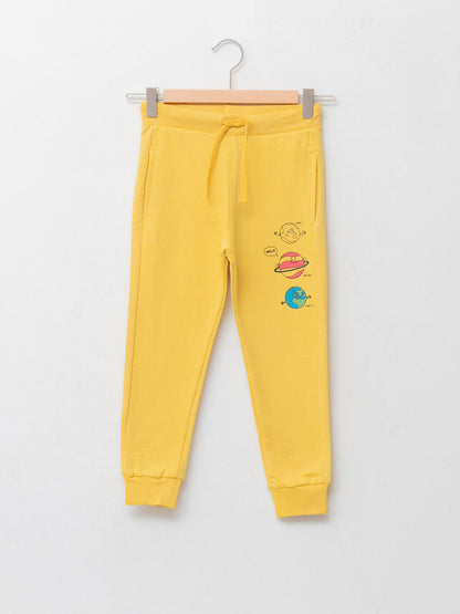 Printed Boys' Jogger Sweatpants with Elastic Waist