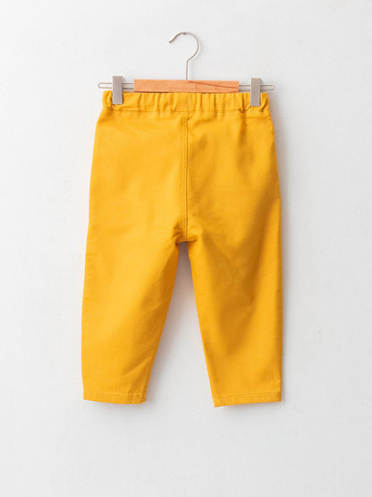 Basic Baby Boy Trousers with Elastic Waist