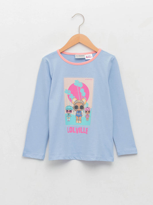 Crew Neck LOL Surprise OMG Licensed Long Sleeve Girls' T-Shirt