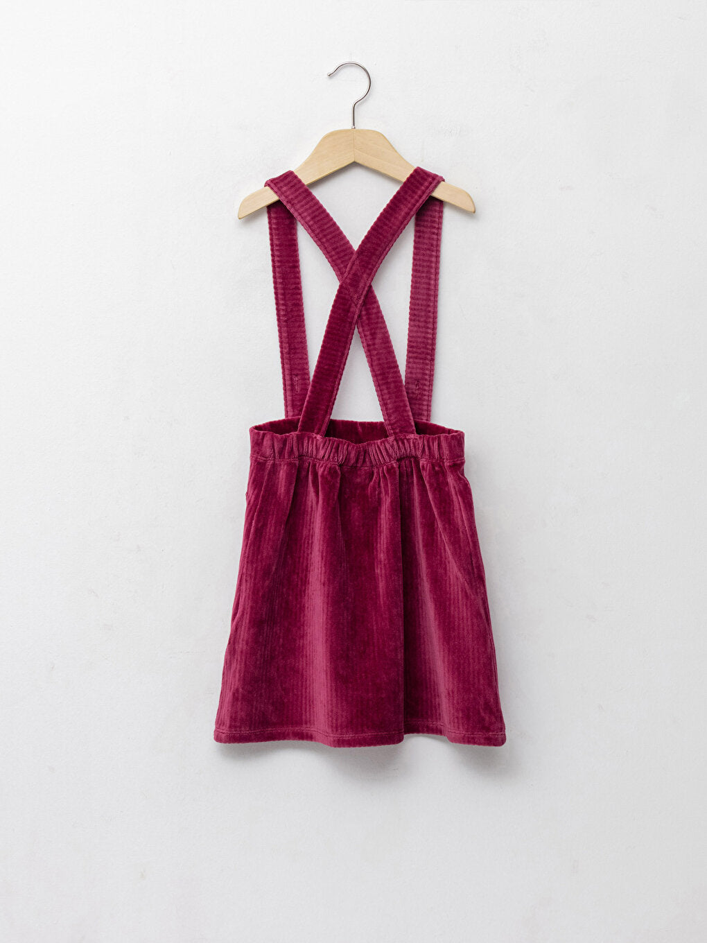 Basic Velvet Girl's Skirt with Elastic Waist