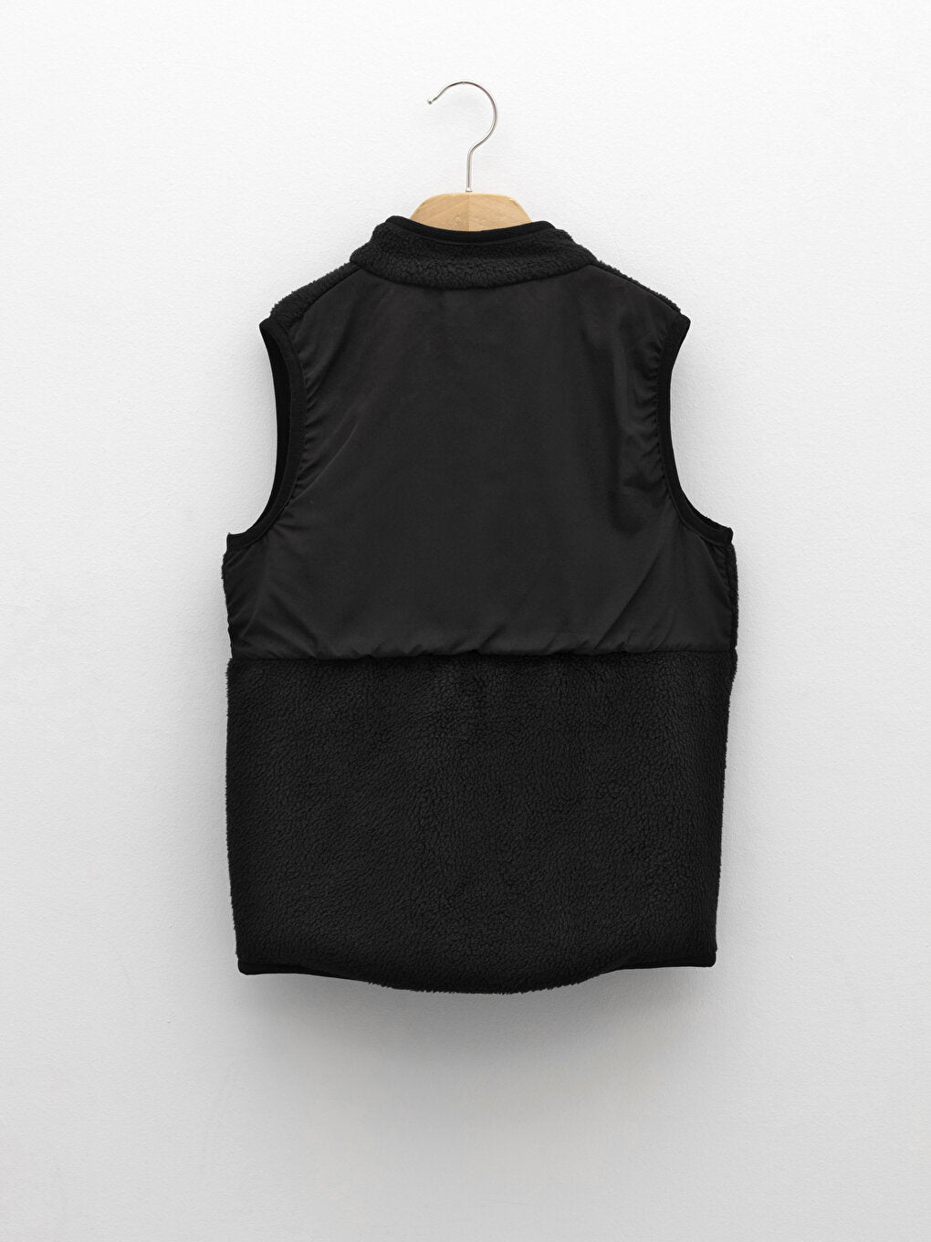 High Collar Basic Boy's Zippered Vest