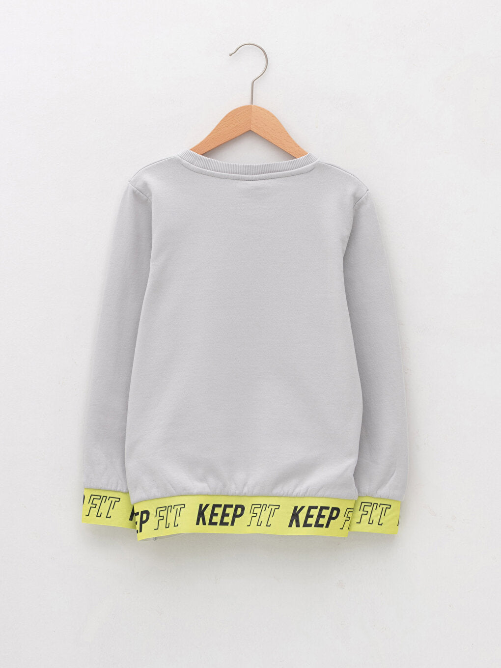 Crew Neck Text Printed Long Sleeve Boy's Sweatshirt