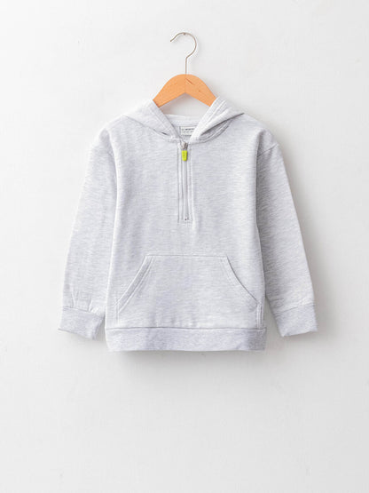 Hooded Basic Long Sleeve Boy's Sweatshirt