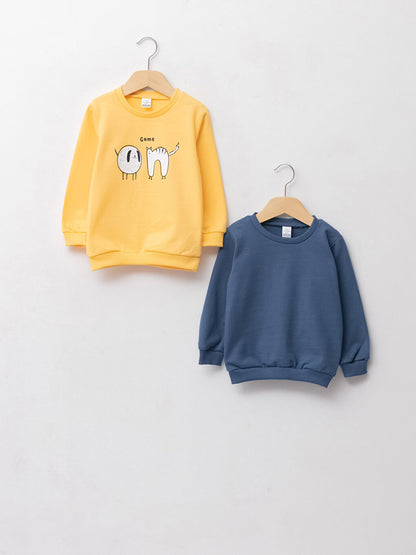 Crew Neck Long Sleeve Baby Boy Sweatshirt 2-pack