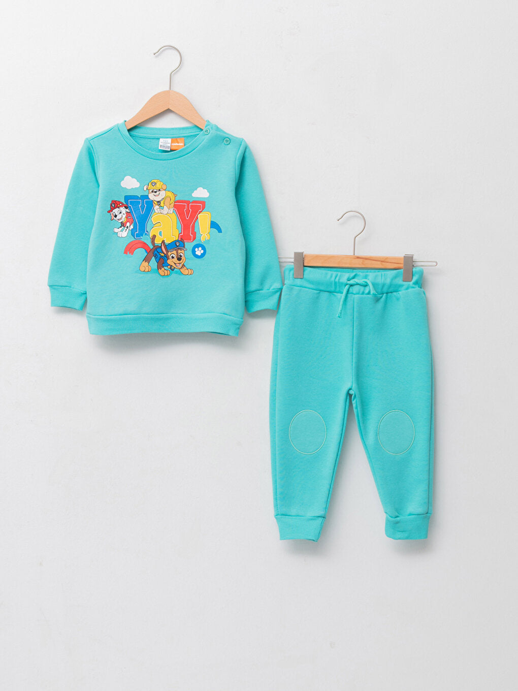 Crew Neck Long Sleeve Paw Patrol Printed Baby Boy Sweatshirt and Jogger Tracksuit Bottom 2-Piece Set