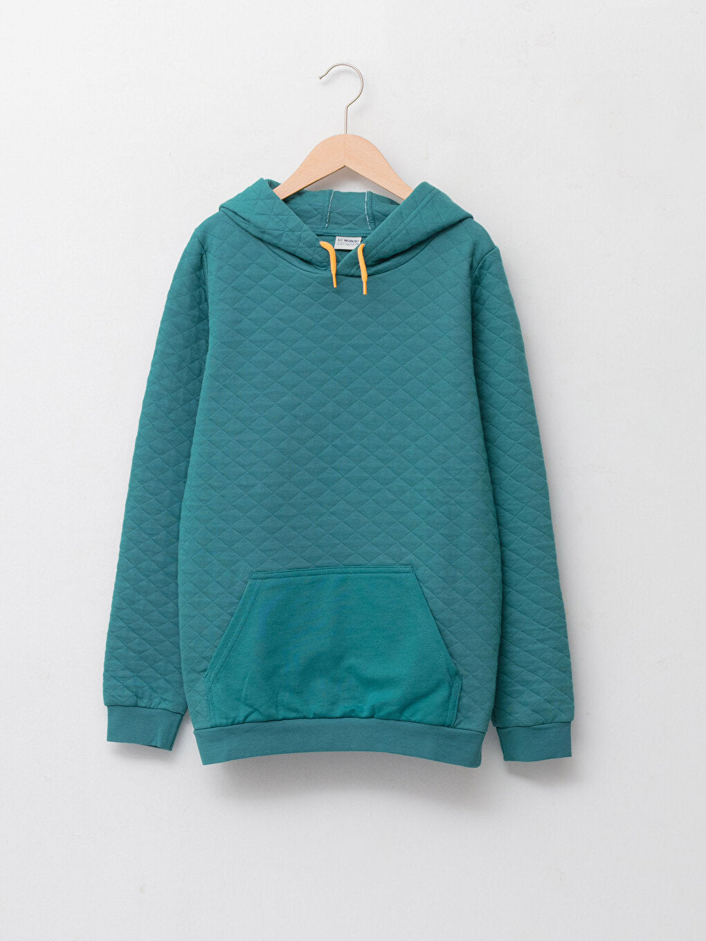 Hooded Quilted Patterned Long Sleeve Boy's Sweatshirt