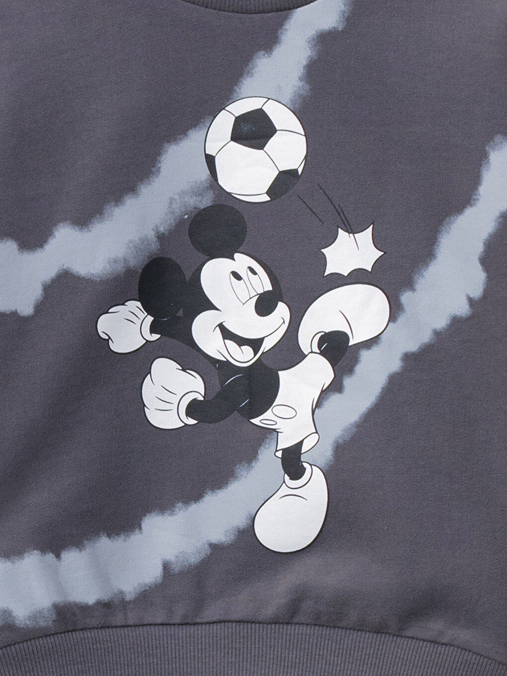 Crew Neck Long Sleeve Mickey Mouse Printed Cotton Baby Boy Sweatshirt