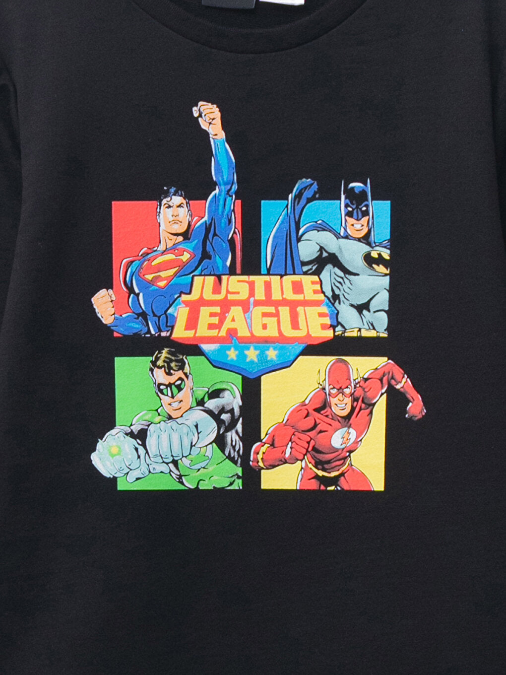 Crew Neck Justice League Printed Long Sleeve Boy's Sweatshirt