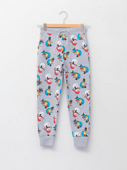 Elastic Waist Kral Şakir Printed Boy's Jogger Sweatpants