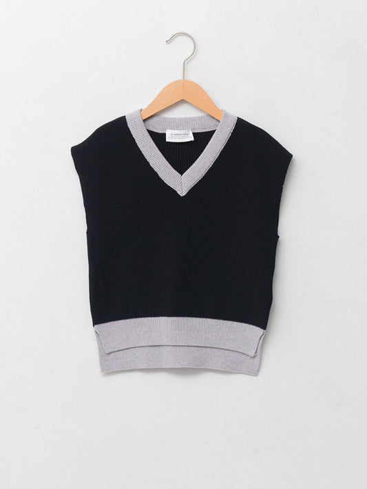 V-Neck Basic Baby Boy Knitwear Sweater