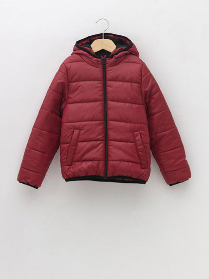 Hooded Basic Boy's Puffer Coat