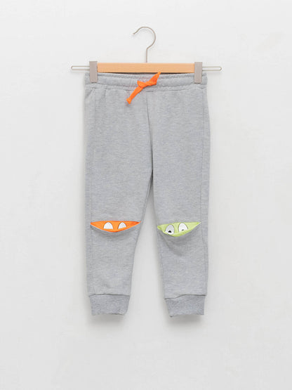 Printed Baby Boy Tracksuit Bottom with Elastic Waist