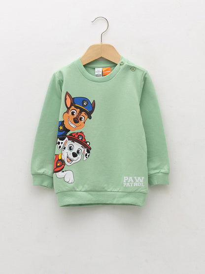 Crew Neck Long Sleeve Paw Patrol Printed Baby Boy Sweatshirt