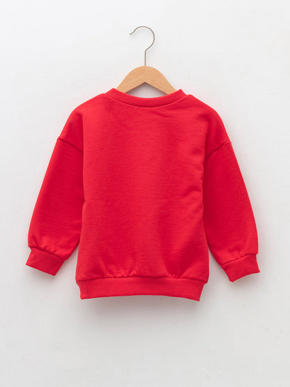 Crew Neck Long Sleeve Printed Baby Boy Sweatshirt