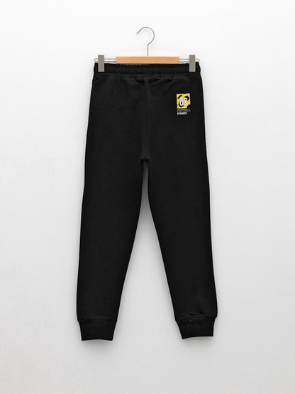 Printed Boys' Jogger Sweatpants with Elastic Waist